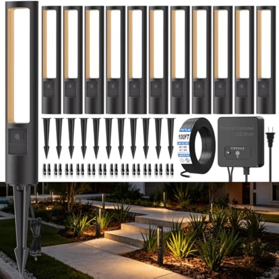 Outdoor Lighting Kit With Transformer - All-in-One Low Voltage Landscape Lighting Kit,