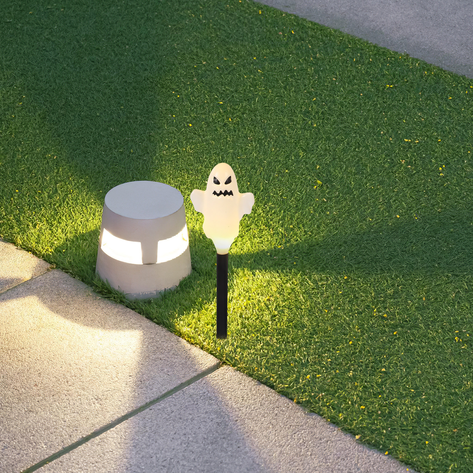 Outdoor Lighting Yard Stakes - 1Set Ghost Pathway Lights Halloween LED