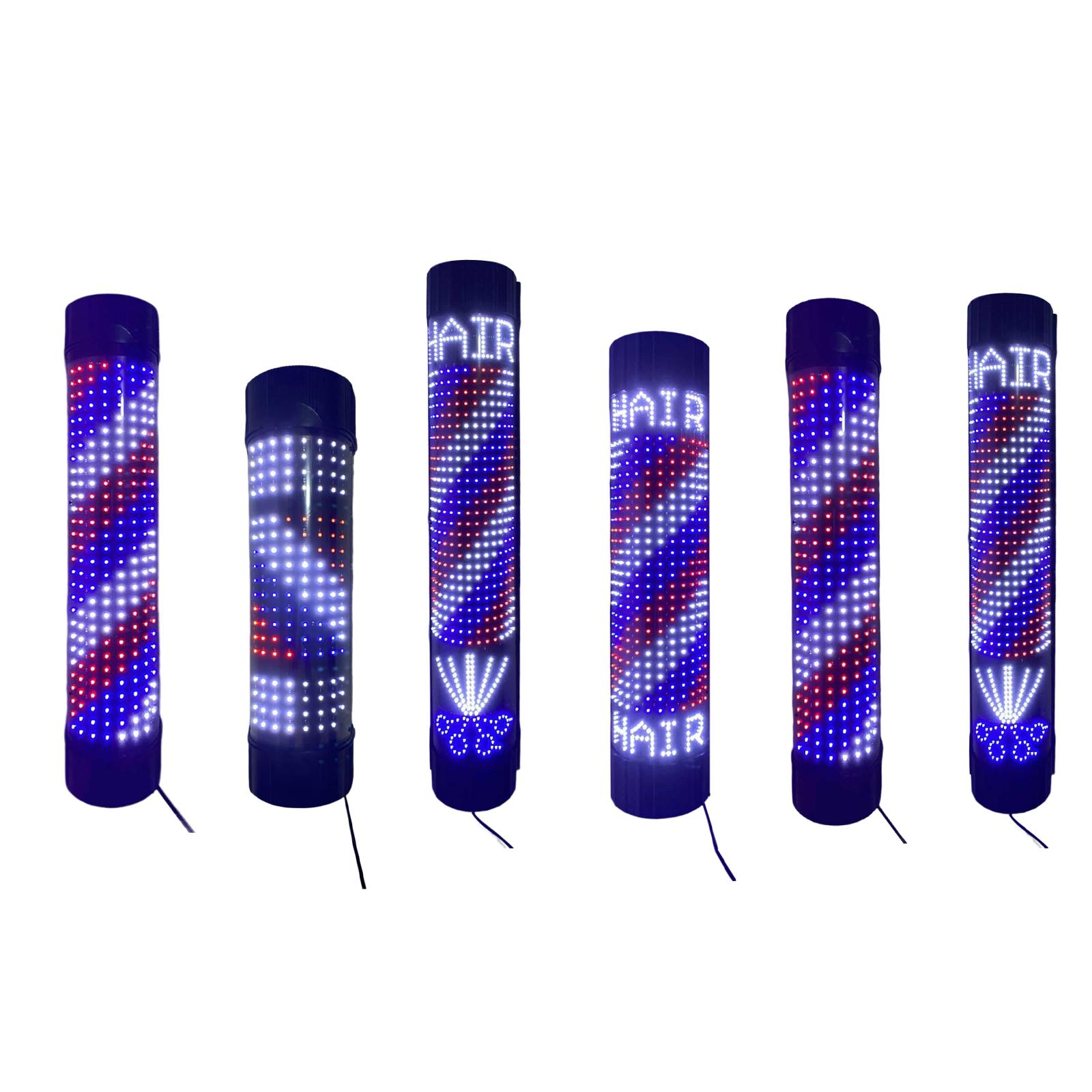 Outdoor Lighting With Outlet - Barber Pole LED Light Rotating Wall
