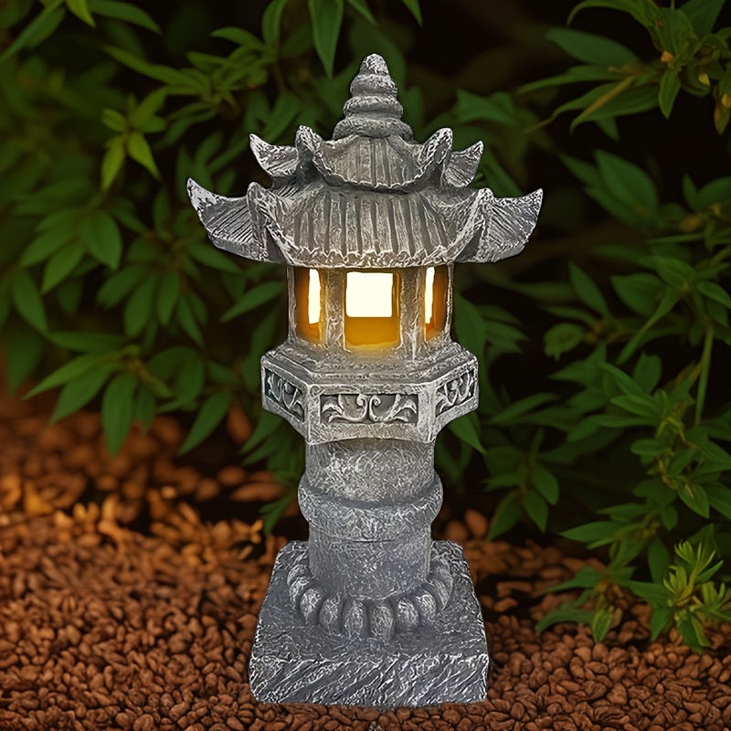 Outdoor Lighting Pathway - Solar Pagoda Light IPX4, Japanese Pathway
