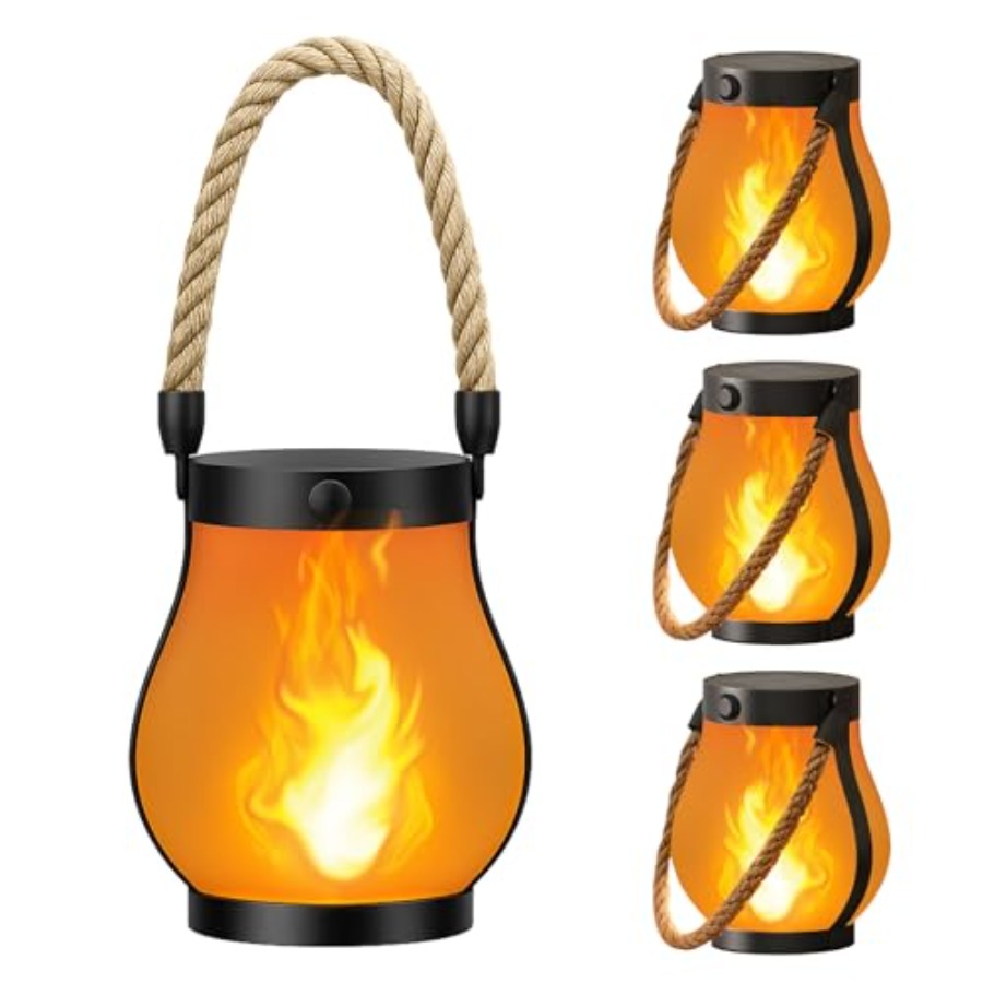 Solar Lantern Hanging - Gen2 Solar Lanterns Outdoor with Ultra-Real