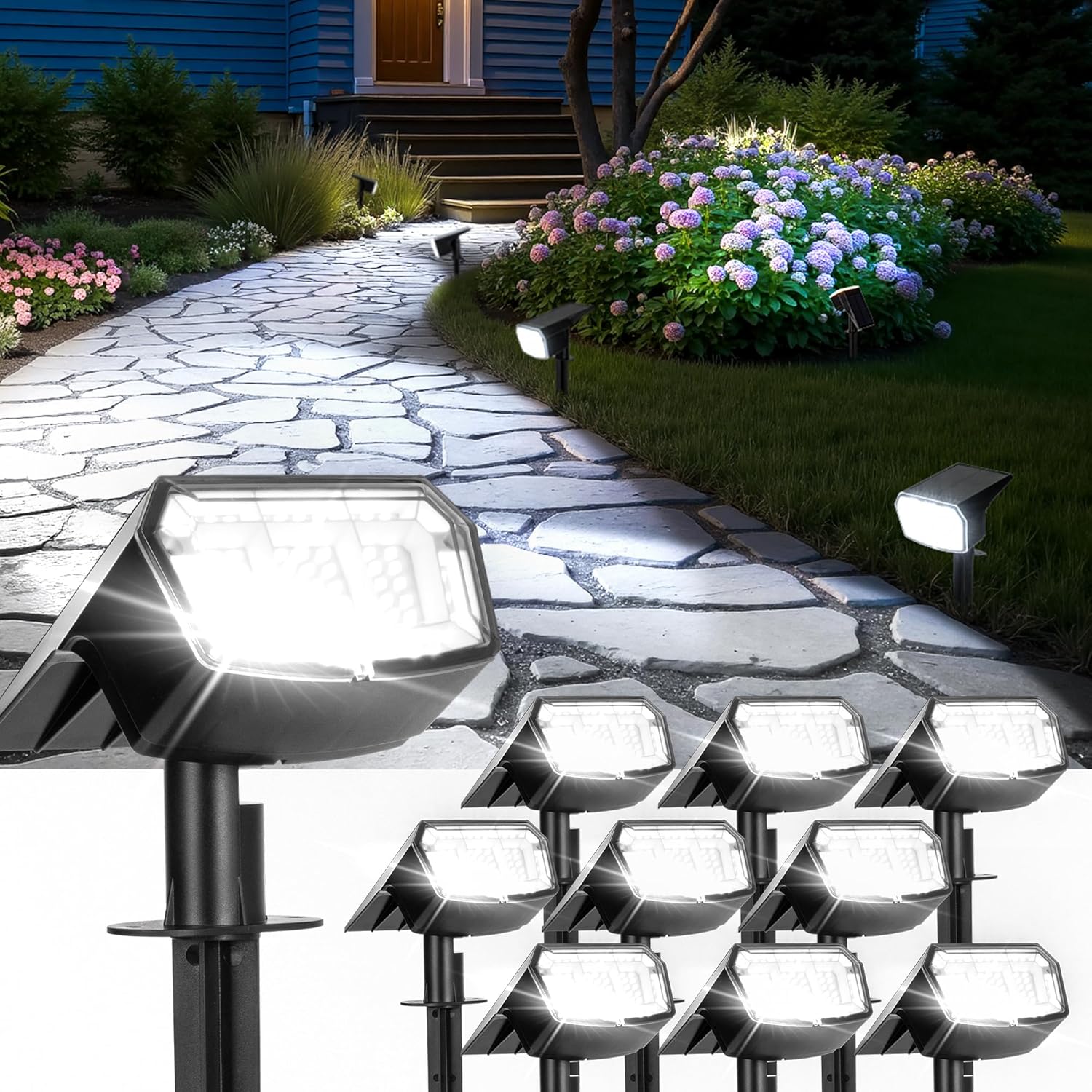 Outdoor Lighting Pathway - Solar Spot Lights Outdoor IP67 Waterproof