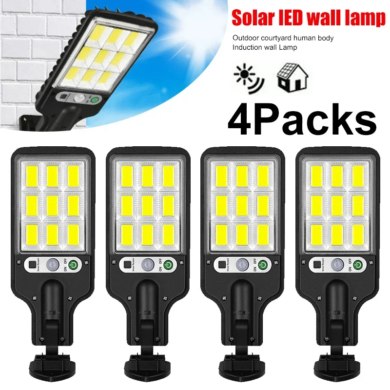 Outdoor Lighting Electric - Powerful LED Solar Outdoor Courtyard Wall