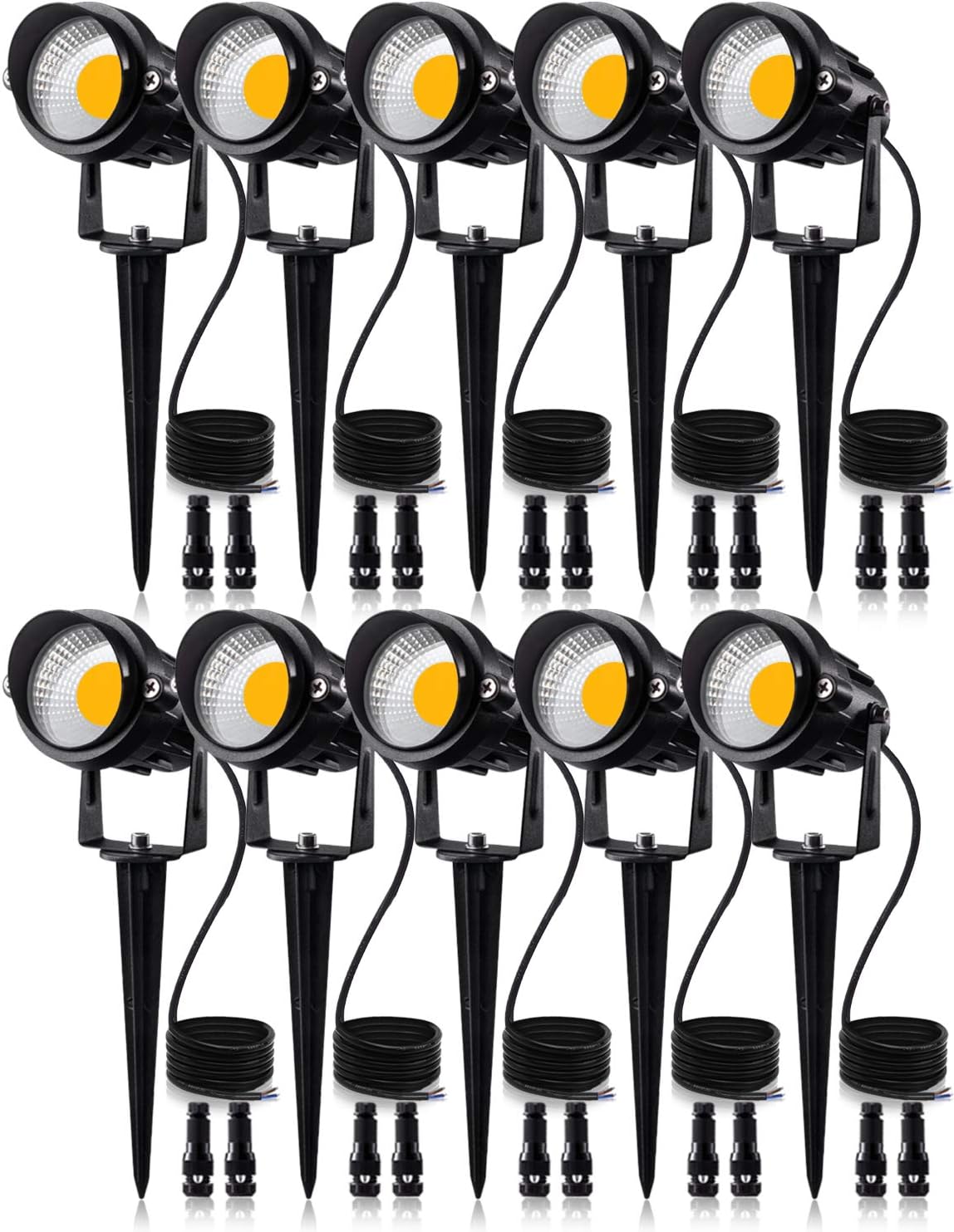 Outdoor Lighting Pathway - 12W Low Voltage LED Landscape Lights,