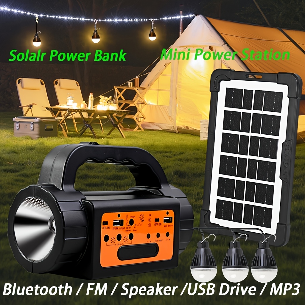 Outdoor Lighting Usb - Solar Rechargeable Camping Lights Outdoor, Powered