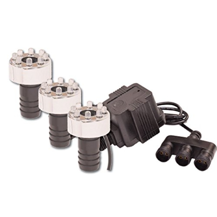 Outdoor Lighting Kit With Transformer - Outdoor fountain and basalt statue lighting