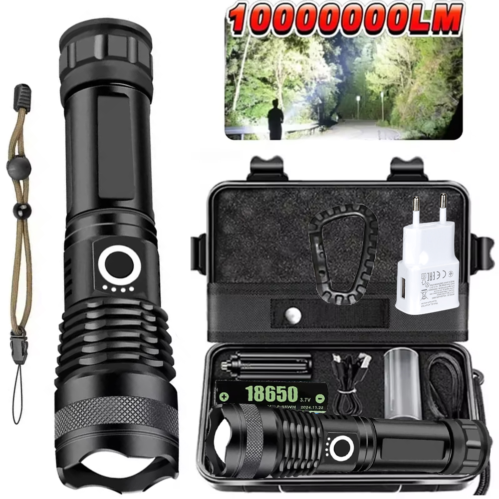 Outdoor Lighting Electric - High Power LED Flashlight Rechargeable 5