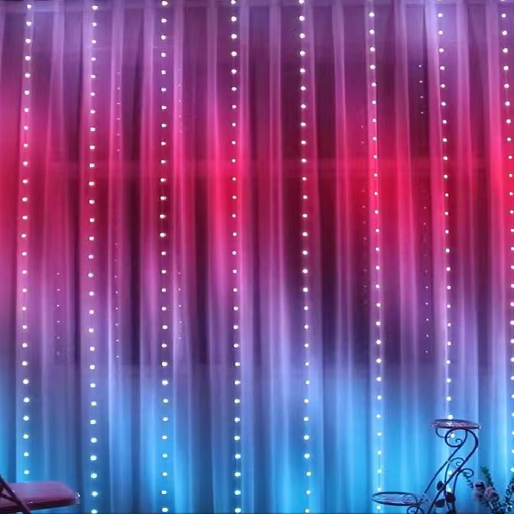 Lighting Wedding Outdoor - 3M RGB Smart LED Curtain Lights
