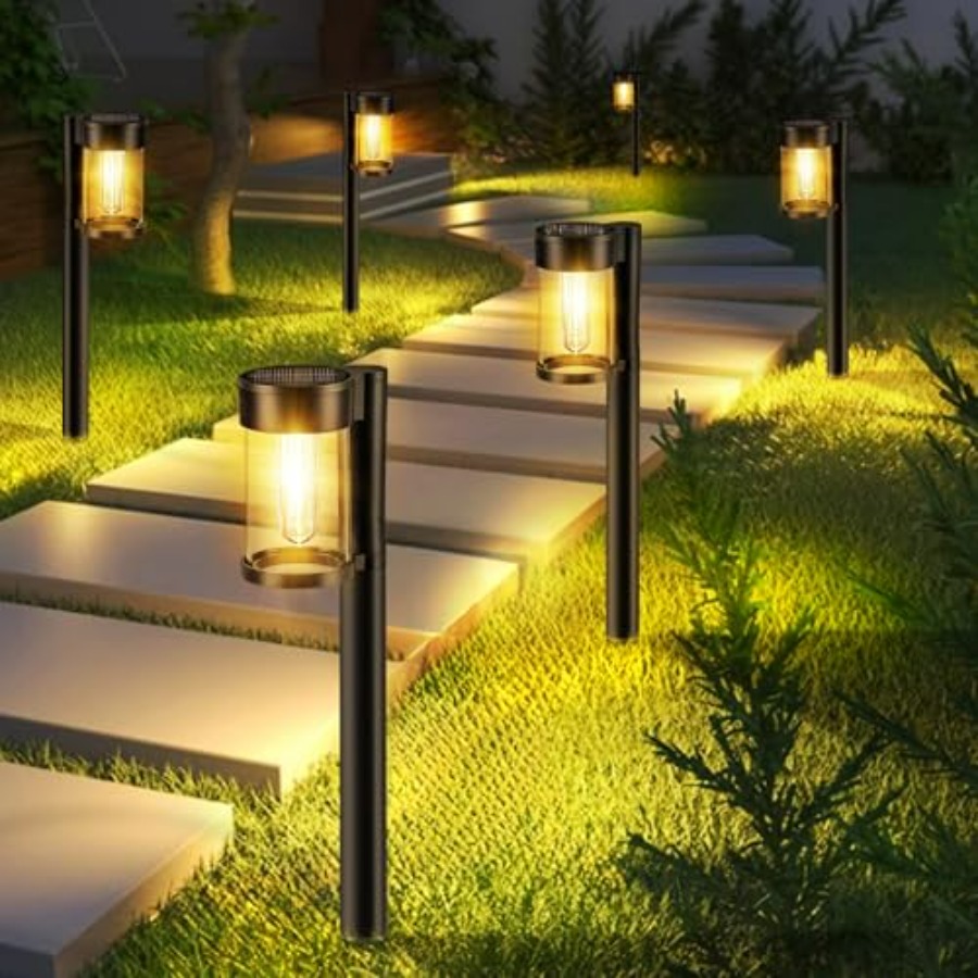 Outdoor Lighting Pathway - Solar Pathway Lights Outdoor, 10 Pack