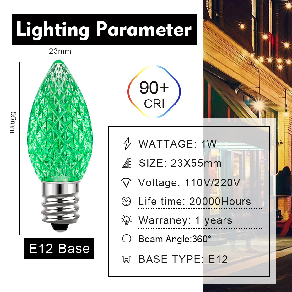 Waterproof C7 Garland Light RG - Outdoor Lighting Pathway 评论和价格