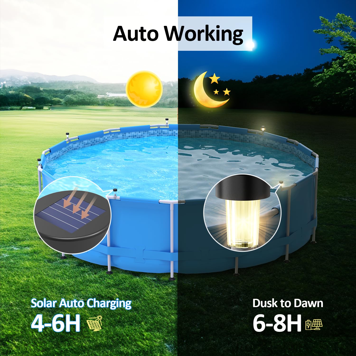 6 packages Solar Pool Light Fr - Pond Light Submersible 评论和价格