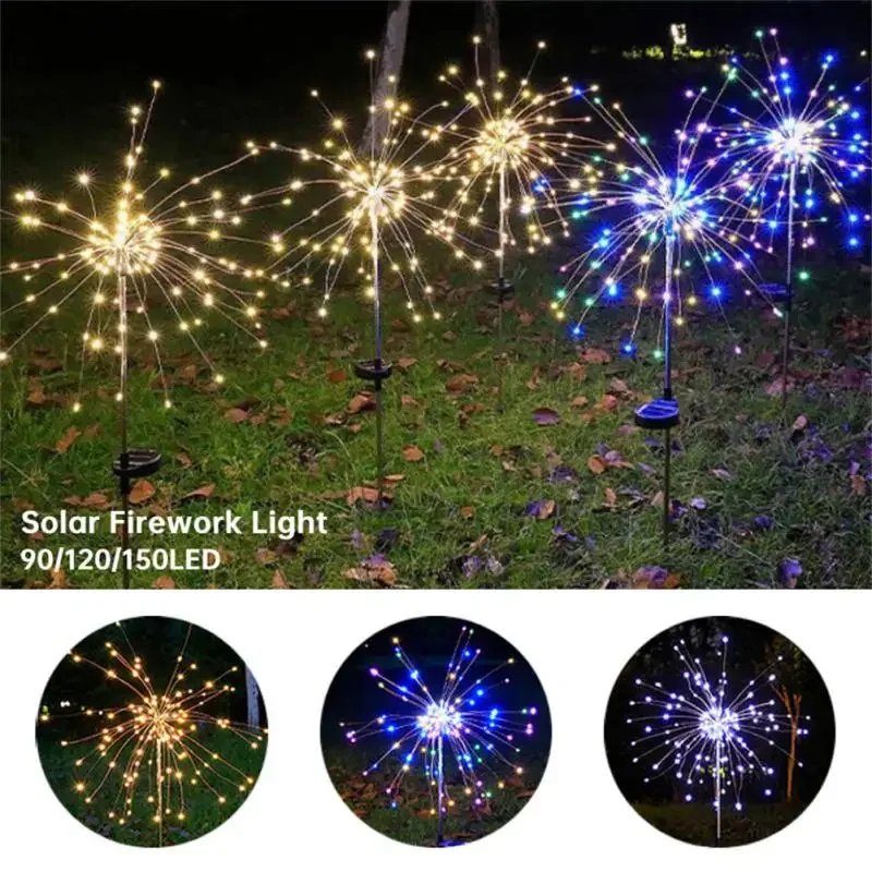 150LED Solar Garden Dandelion  - Outdoor Lighting Yard Stakes 评论和价格