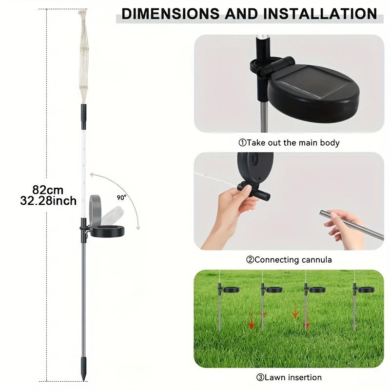 150LED Solar Garden Dandelion  - Outdoor Lighting Yard Stakes 评论和价格