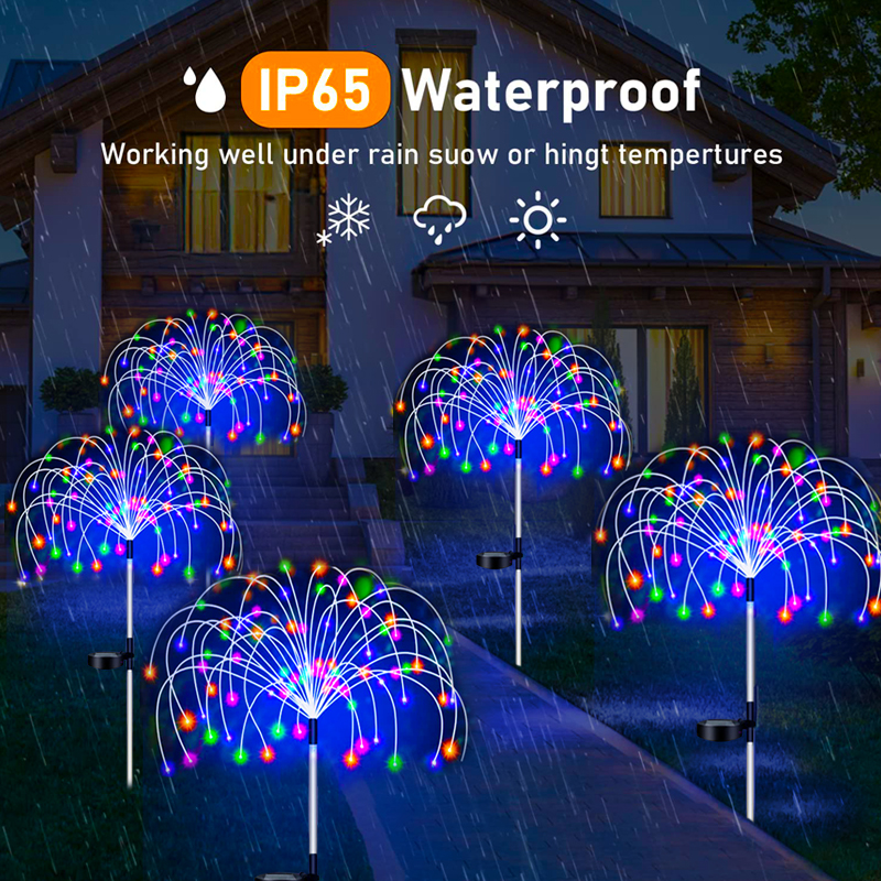 Solar Firework LED Stake Light - Outdoor Lighting Yard Stakes 评论和价格