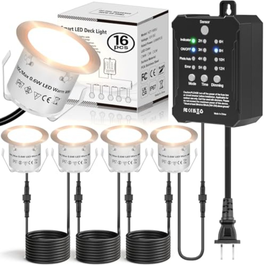 Low Voltage Deck Lights Recess - Outdoor Lighting Kit With Transformer 评论和价格