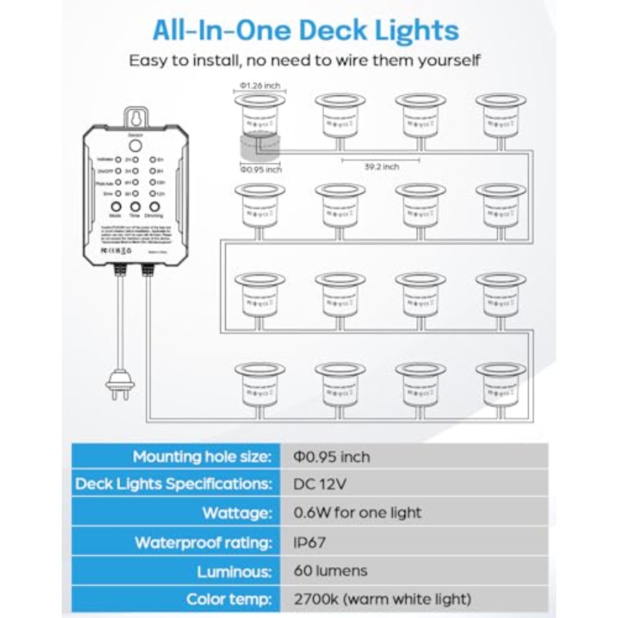 Low Voltage Deck Lights Recess - Outdoor Lighting Kit With Transformer 评论和价格