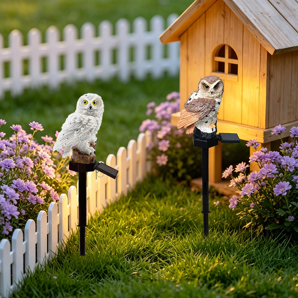 Owl Solar Light, Resin Owl Gro - Outdoor Lighting Electric 评论和价格