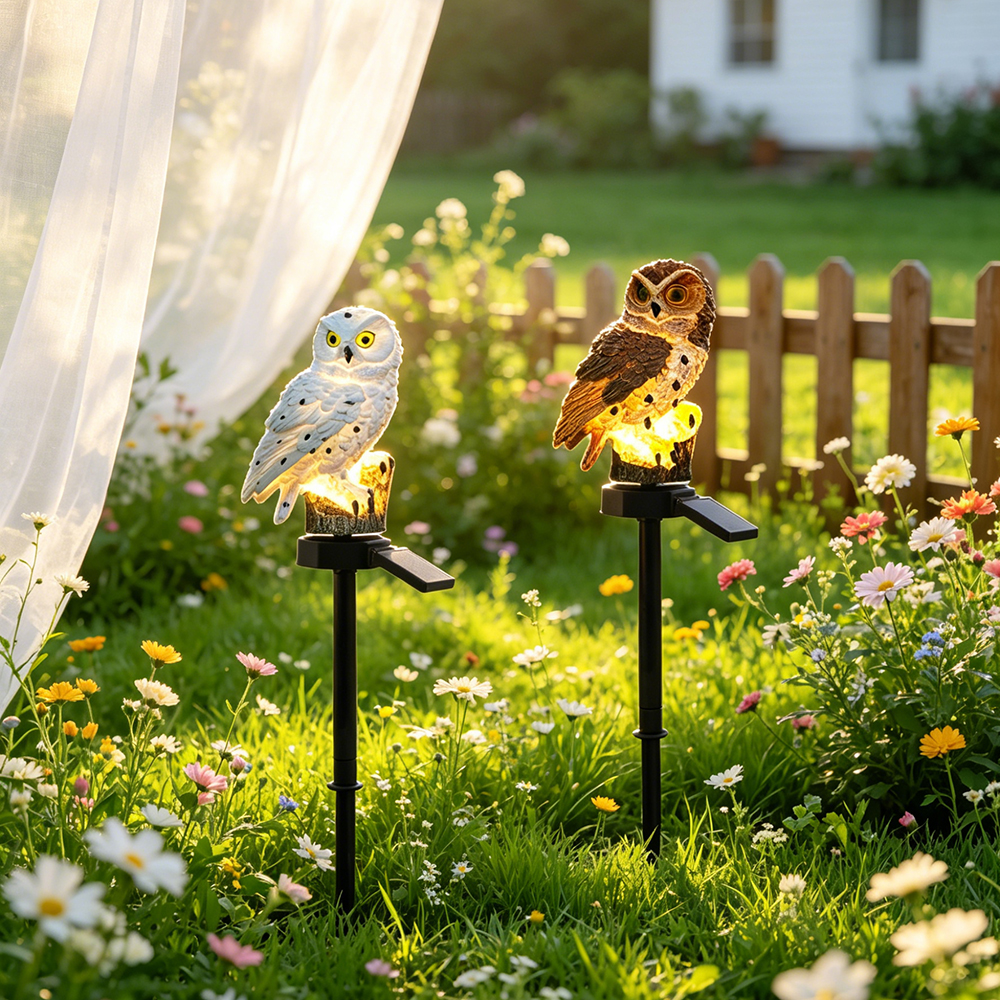 Owl Solar Light, Resin Owl Gro - Outdoor Lighting Electric 评论和价格