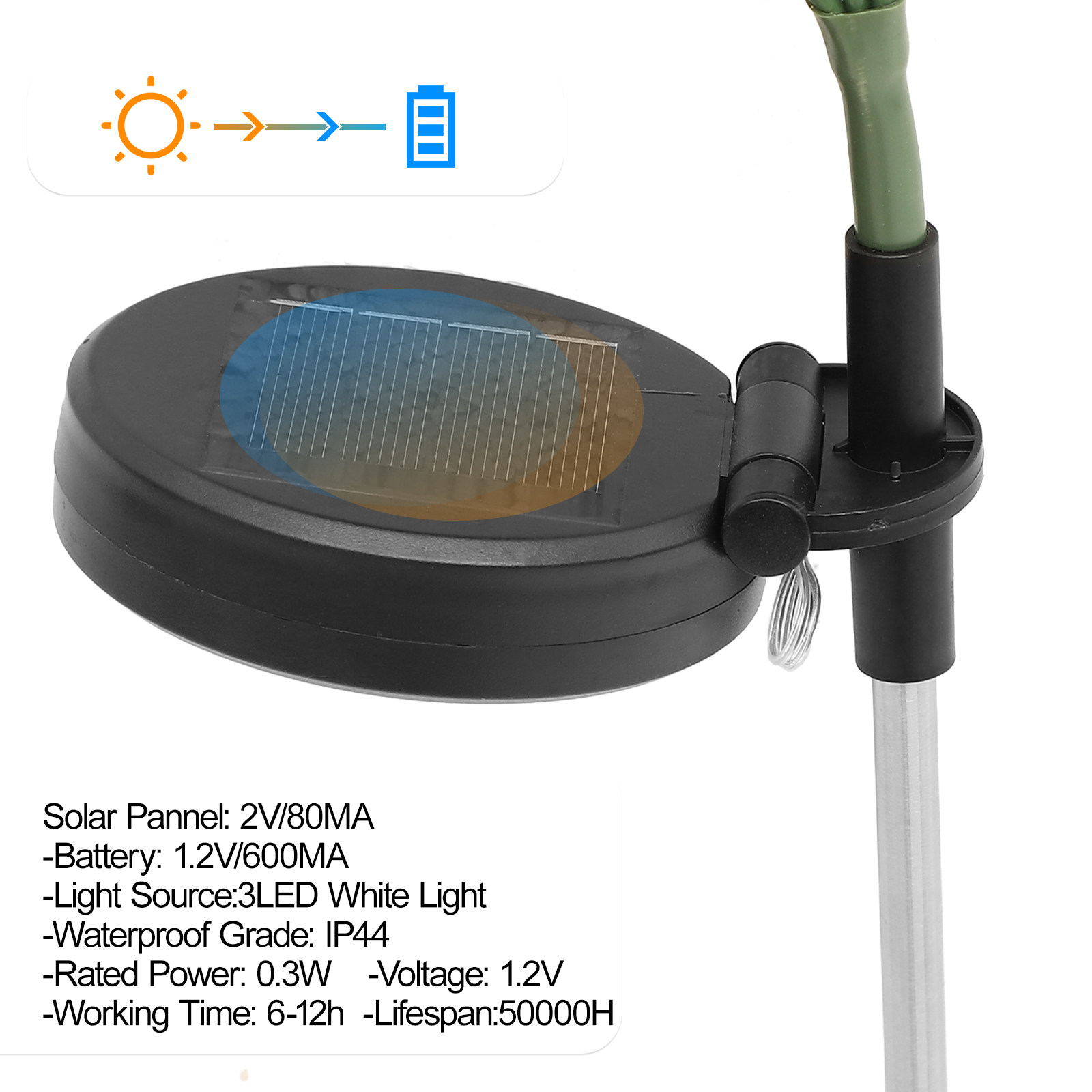 Solar Powered 7-Head Rose Flow - Outdoor Lighting Yard Stakes 评论和价格