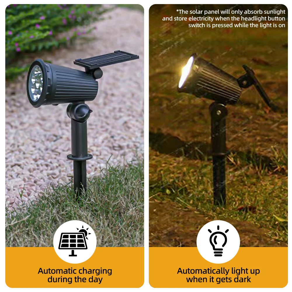 1/2PCS Solar Powered 9LED Lamp - Outdoor Lighting With Outlet 评论和价格