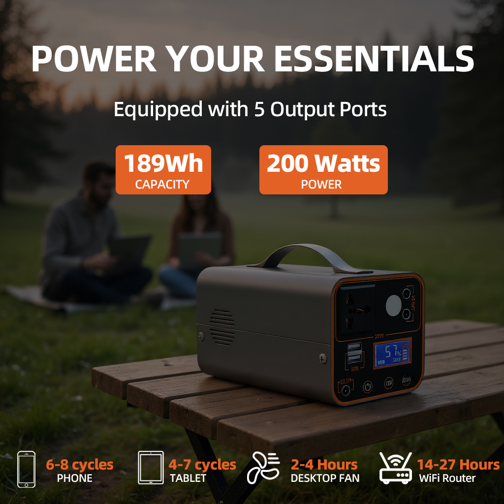 200W Portable Power Station 22 - Outdoor Lighting With Outlet 评论和价格