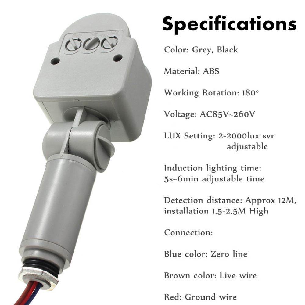 LED Motion Sensor 220V 110V 12 - Outdoor Lighting Volt 评论和价格