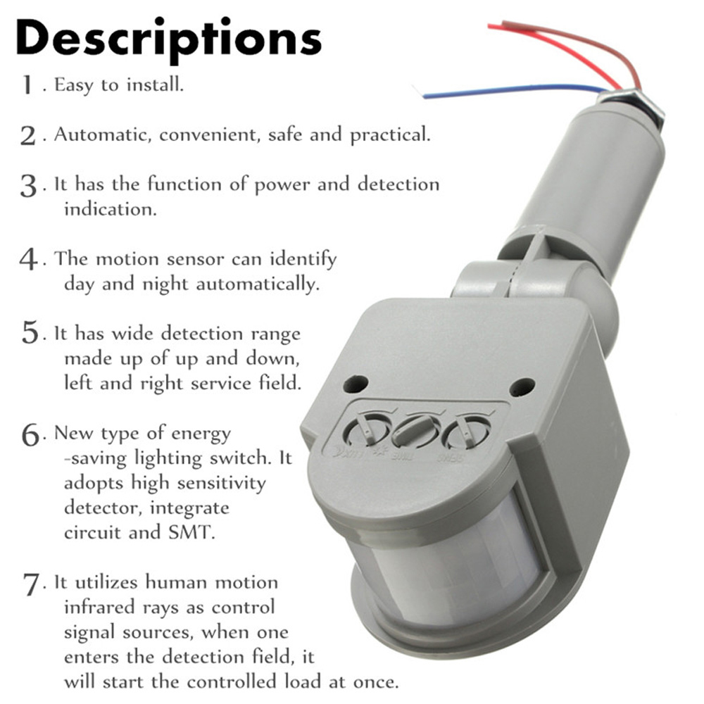 LED Motion Sensor 220V 110V 12 - Outdoor Lighting Volt 评论和价格