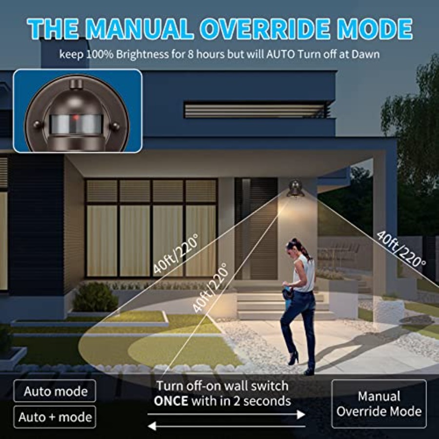 2 Pack Motion Sensor Outdoor L - Outdoor Lighting Fixtures 评论和价格