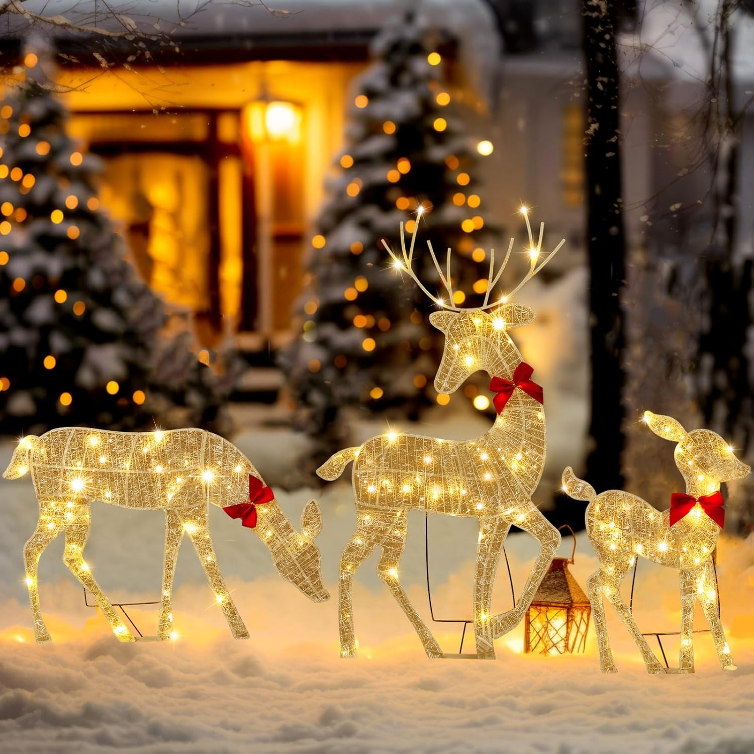 2D Lighted Reindeer Christmas  - Outdoor Lighting For Christmas 评论和价格