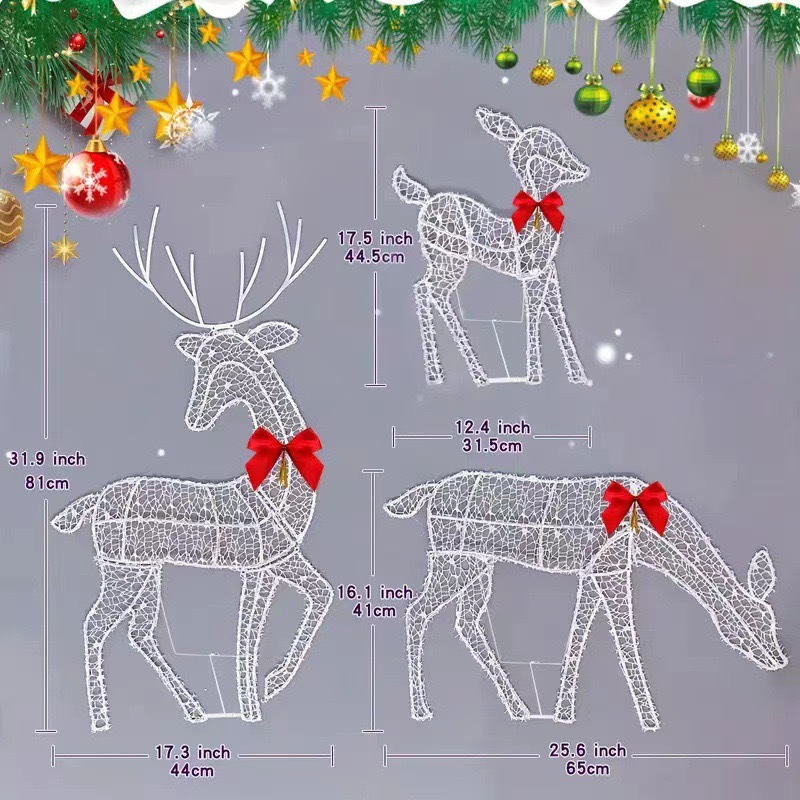 2D Lighted Reindeer Christmas  - Outdoor Lighting For Christmas 评论和价格