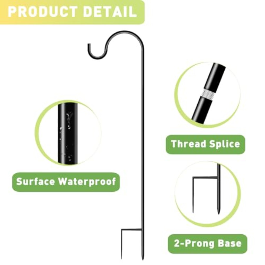 Shepherds Hooks for Outdoor Ga - Solar Lantern Hanging 评论和价格