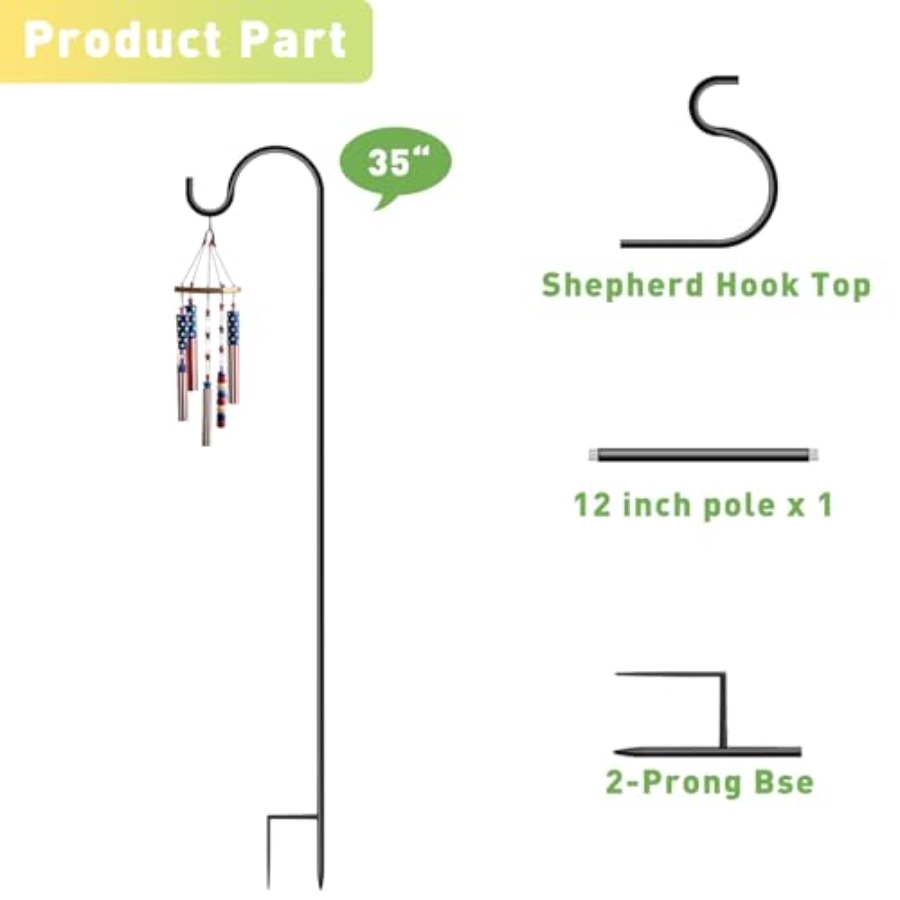 Shepherds Hooks for Outdoor Ga - Solar Lantern Hanging 评论和价格