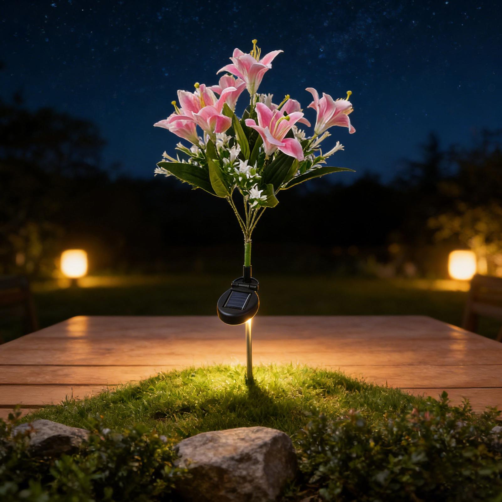 Solar Flower Lights Outdoor 7  - Outdoor Lighting Yard Stakes 评论和价格
