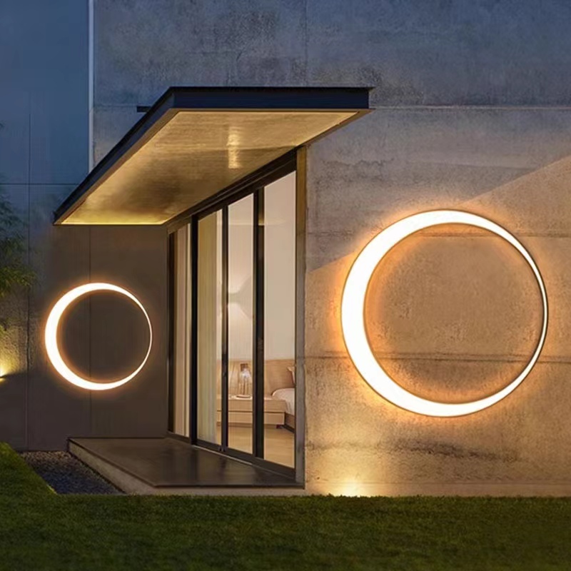 Modern wall light, outdoor pat - Outdoor Lighting With Outlet 评论和价格