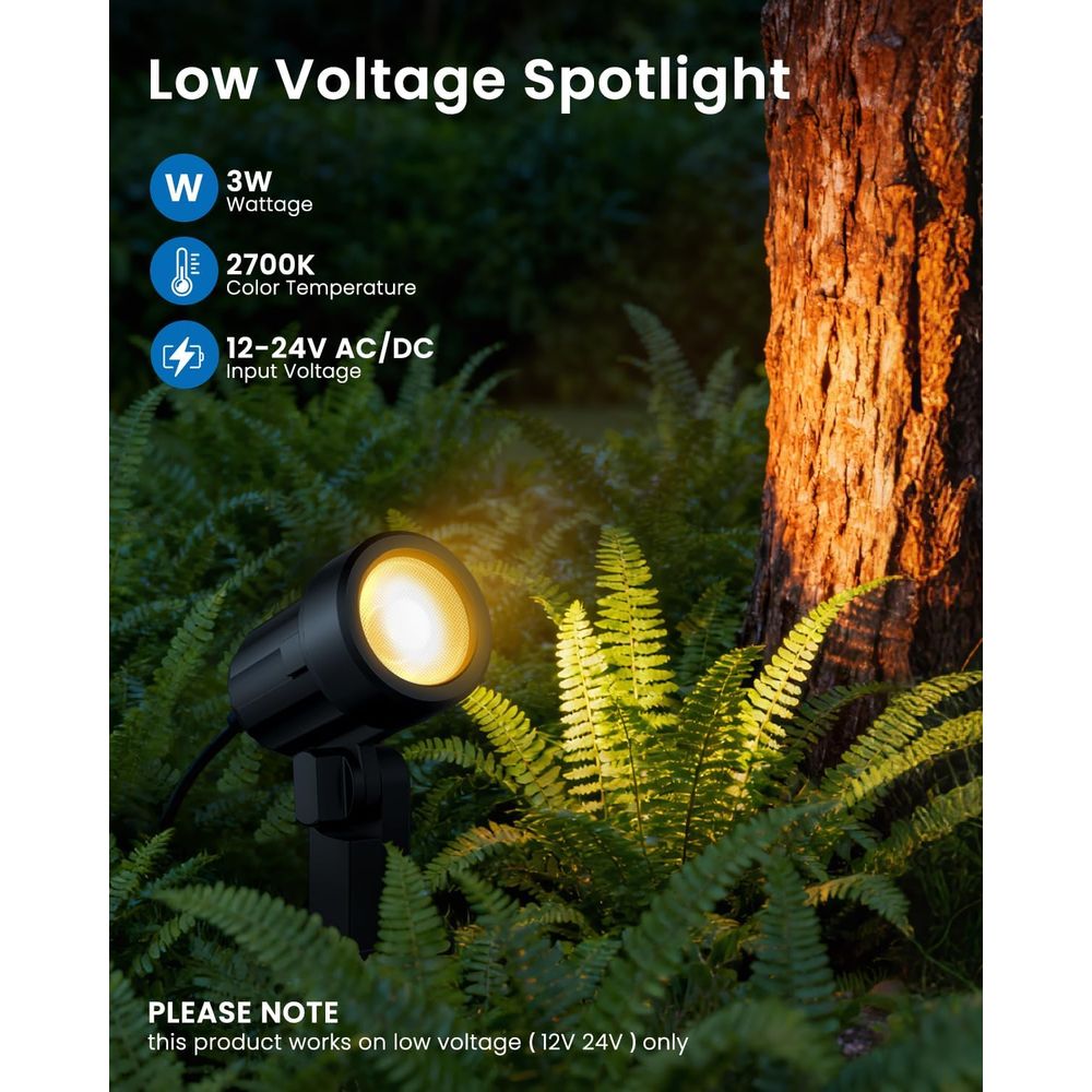 4-Pack LED Landscape Lighting  - Outdoor Lighting Kit With Transformer 评论和价格