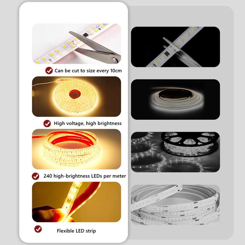 AC Led Strip Light 220V Lamp 2 - Outdoor Lighting Volt 评论和价格