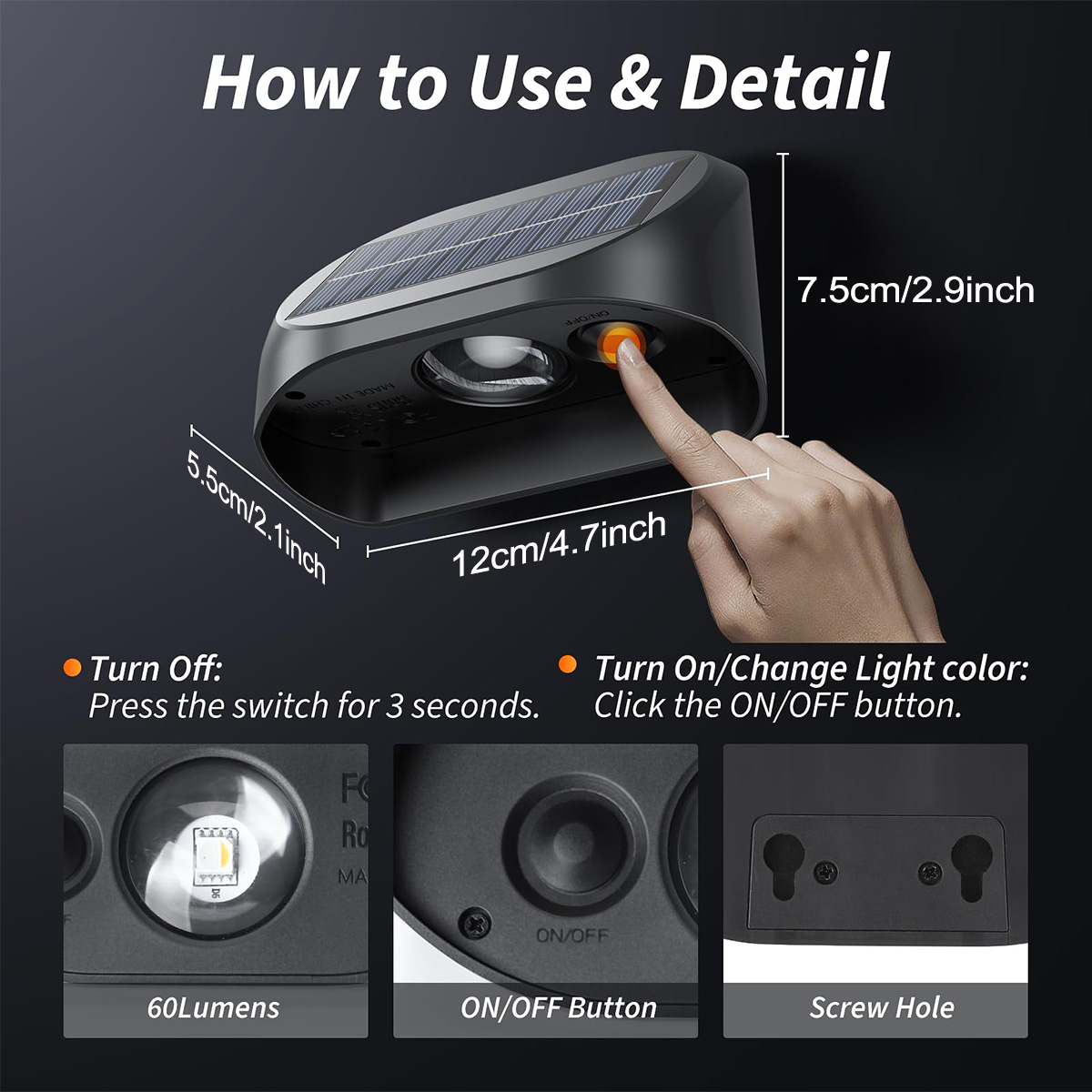 Solar Wall Lamp Solar Fence Li - Outdoor Lighting With Outlet 评论和价格