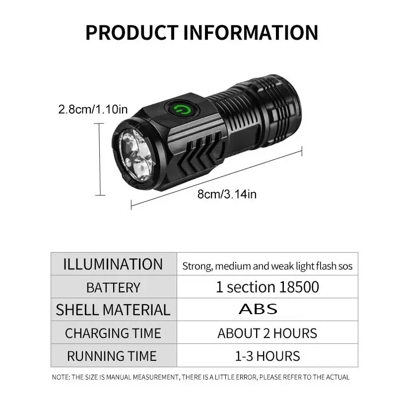 Mini 3LED Flashlight With Pen  - Outdoor Lighting Quality 评论和价格