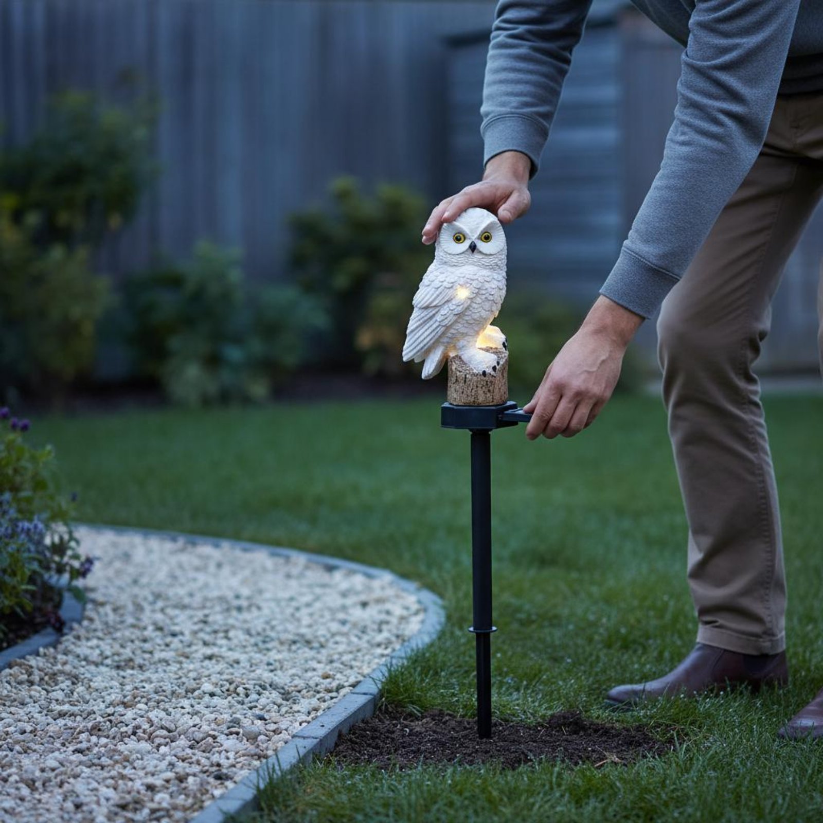 Solar Owl Stake Light Waterpro - Outdoor Lighting Pathway 评论和价格