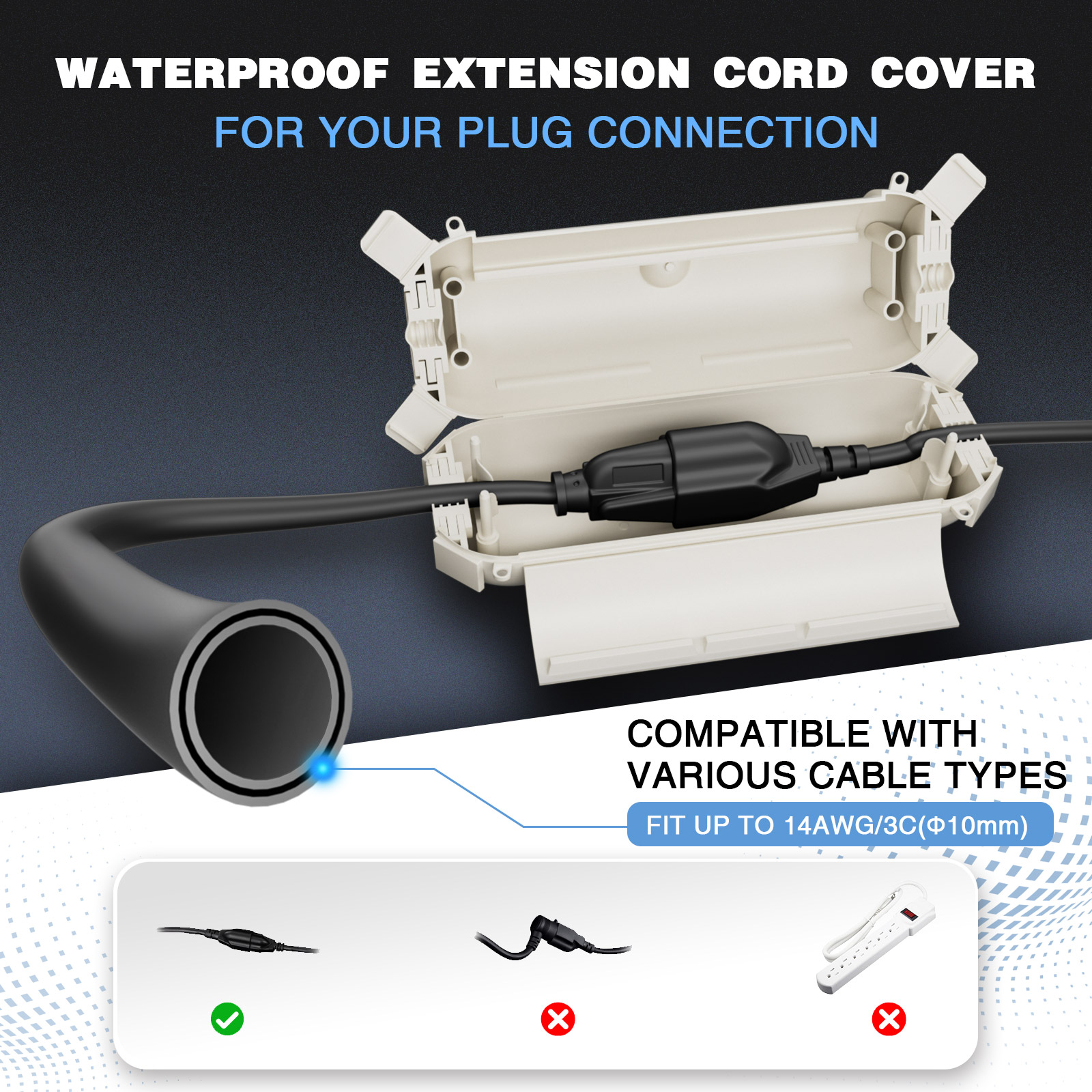 2 Pack Waterproof Outdoor Conn - Outdoor Lighting With Outlet 评论和价格