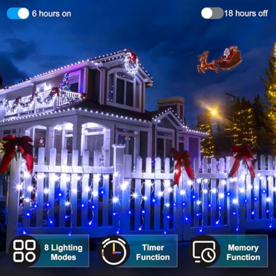 612 LED 60Feet Christmas Light - Outdoor Lighting For Christmas 评论和价格