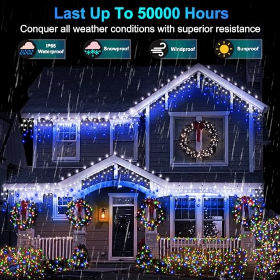 612 LED 60Feet Christmas Light - Outdoor Lighting For Christmas 评论和价格