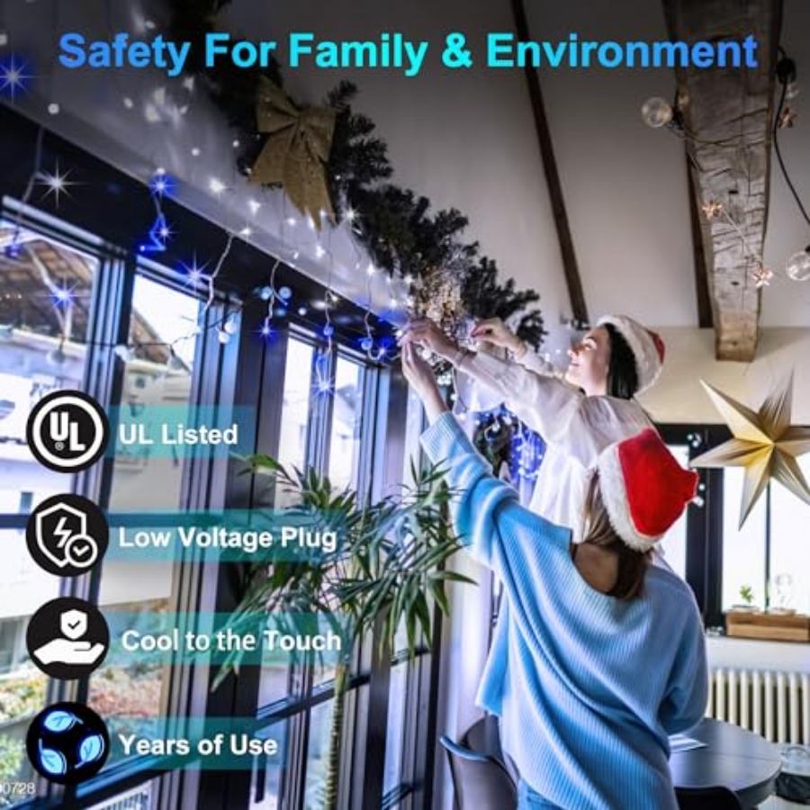 612 LED 60Feet Christmas Light - Outdoor Lighting For Christmas 评论和价格