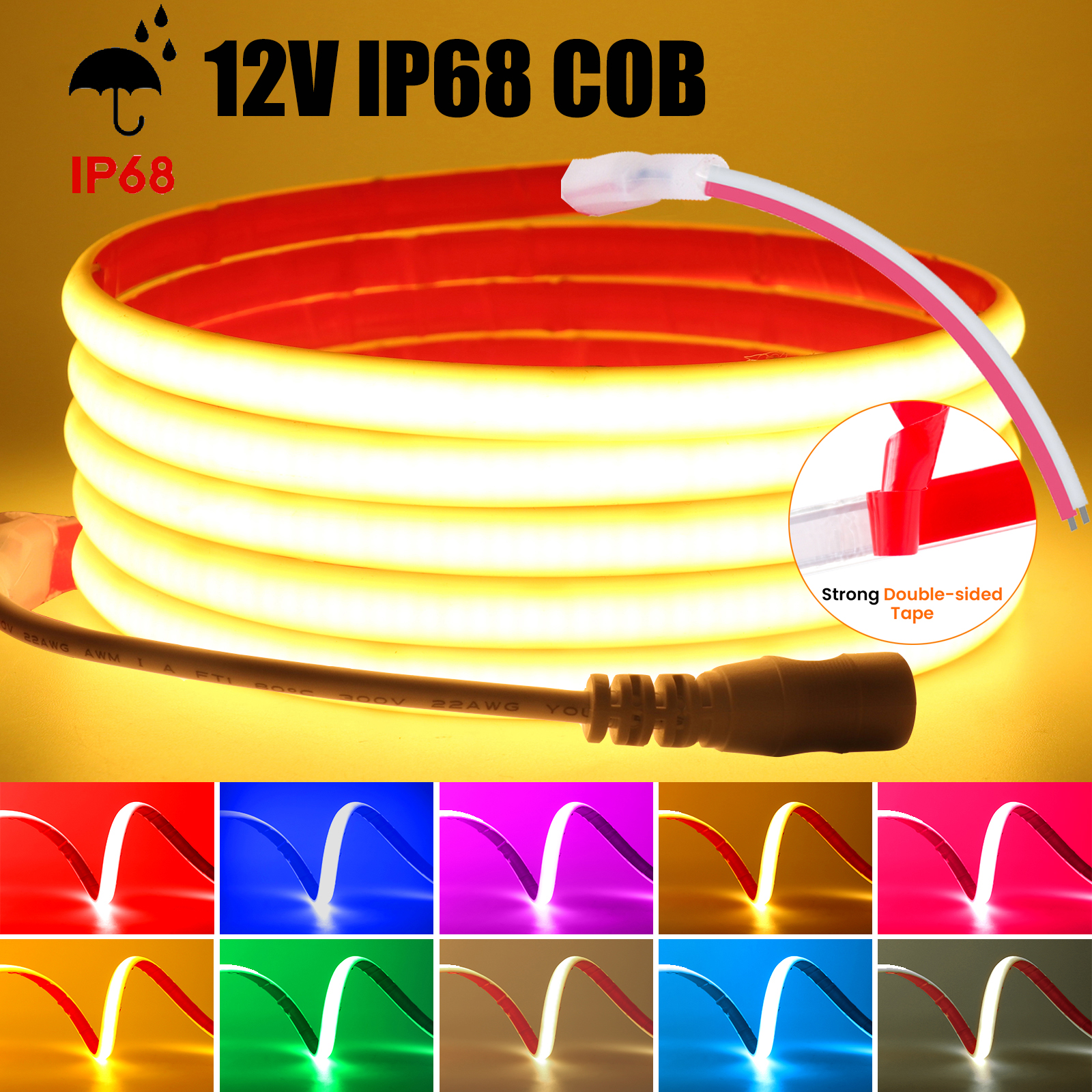 IP68 Waterproof COB LED Strip  - Pond Light Submersible 评论和价格