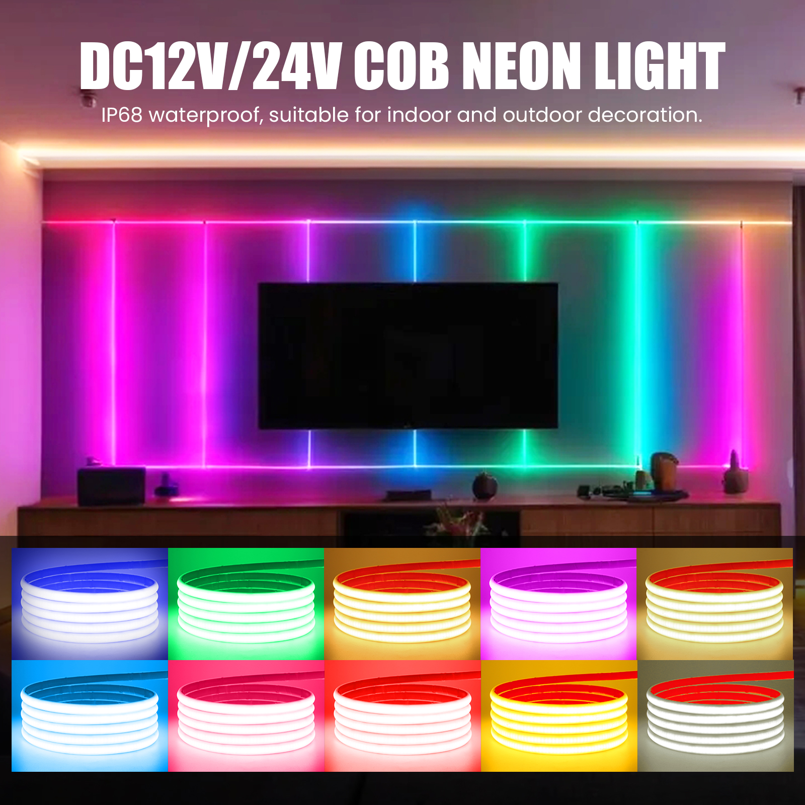 IP68 Waterproof COB LED Strip  - Pond Light Submersible 评论和价格