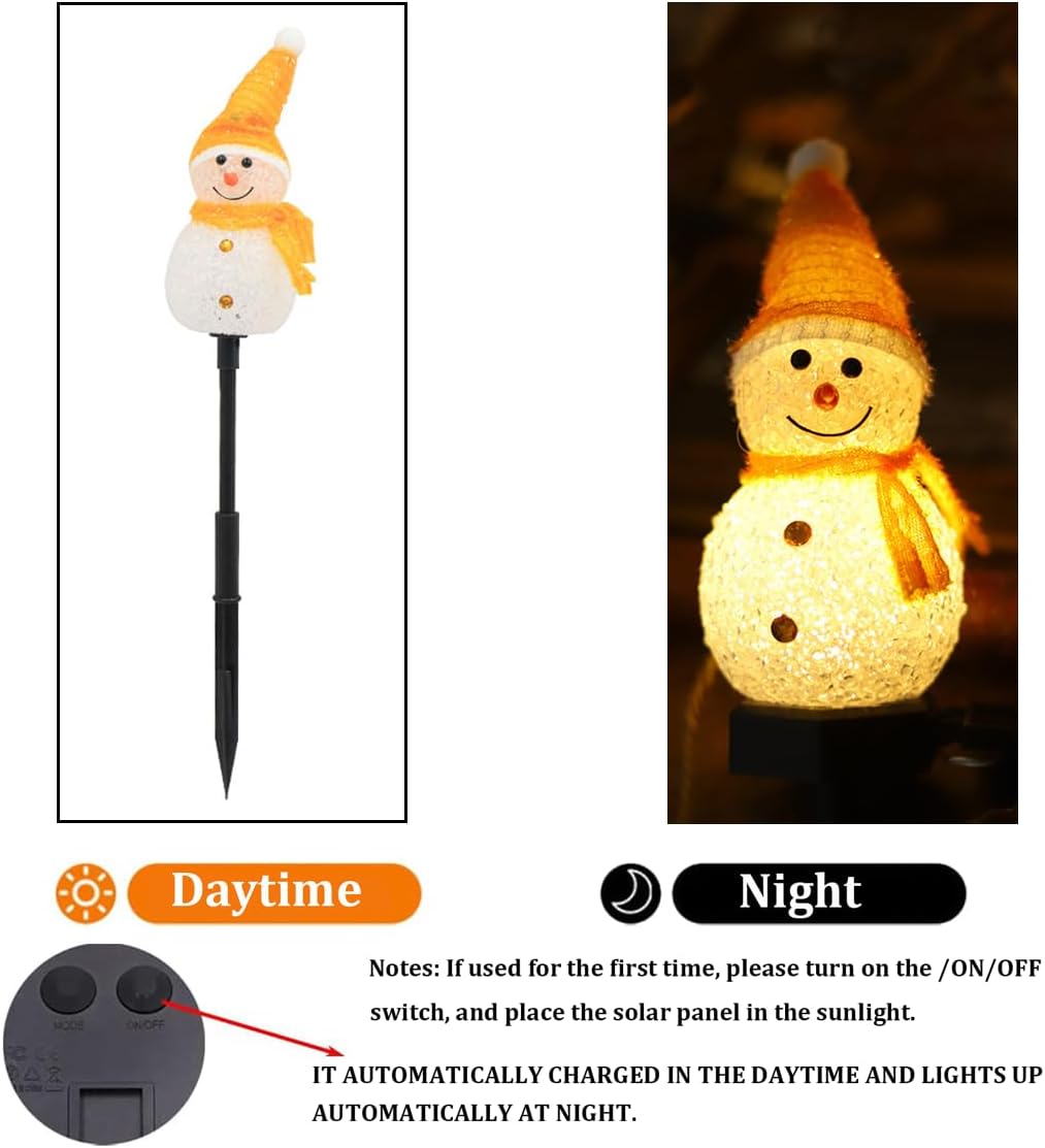 A set of four-piece solar snow - Outdoor Lighting For Christmas 评论和价格