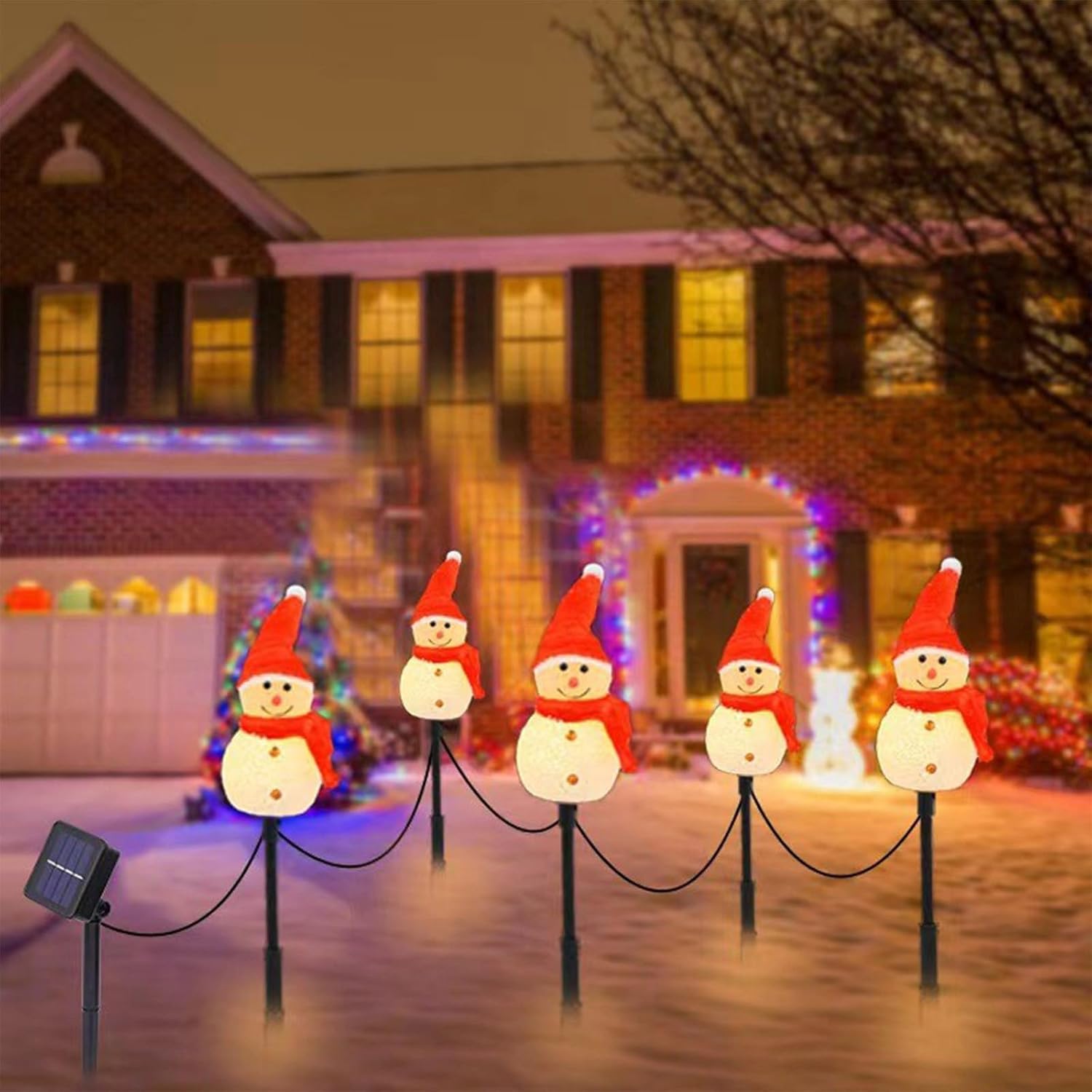 A set of four-piece solar snow - Outdoor Lighting For Christmas 评论和价格