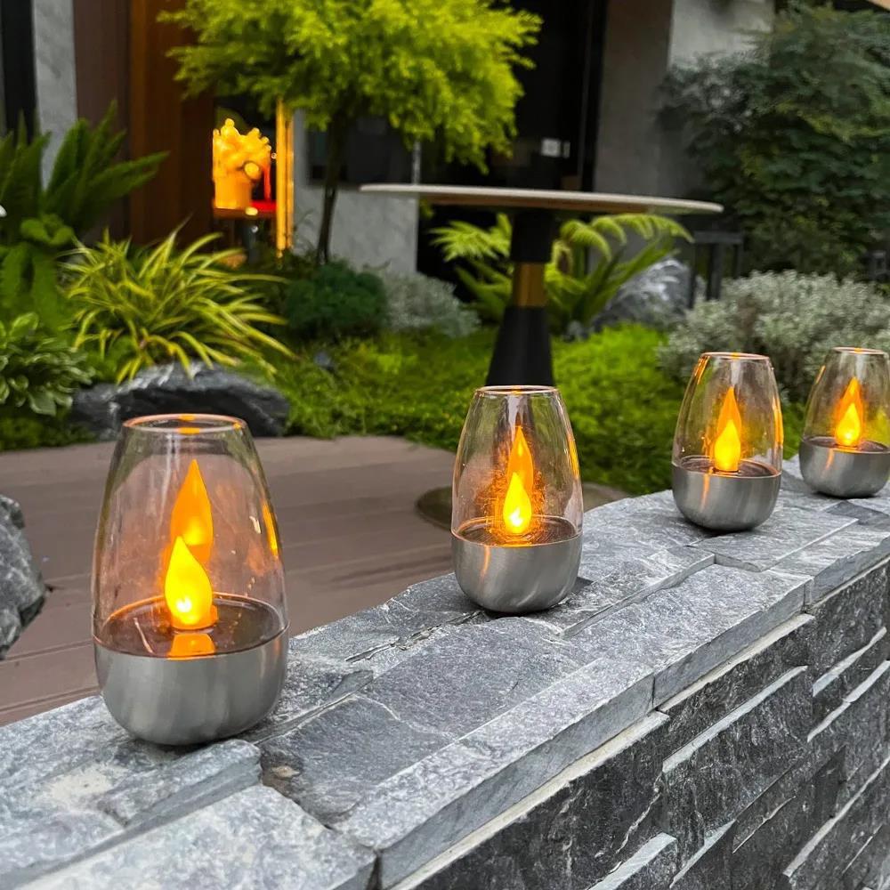 LED Solar Candles Light Flamel - Lighting Wedding Outdoor 评论和价格