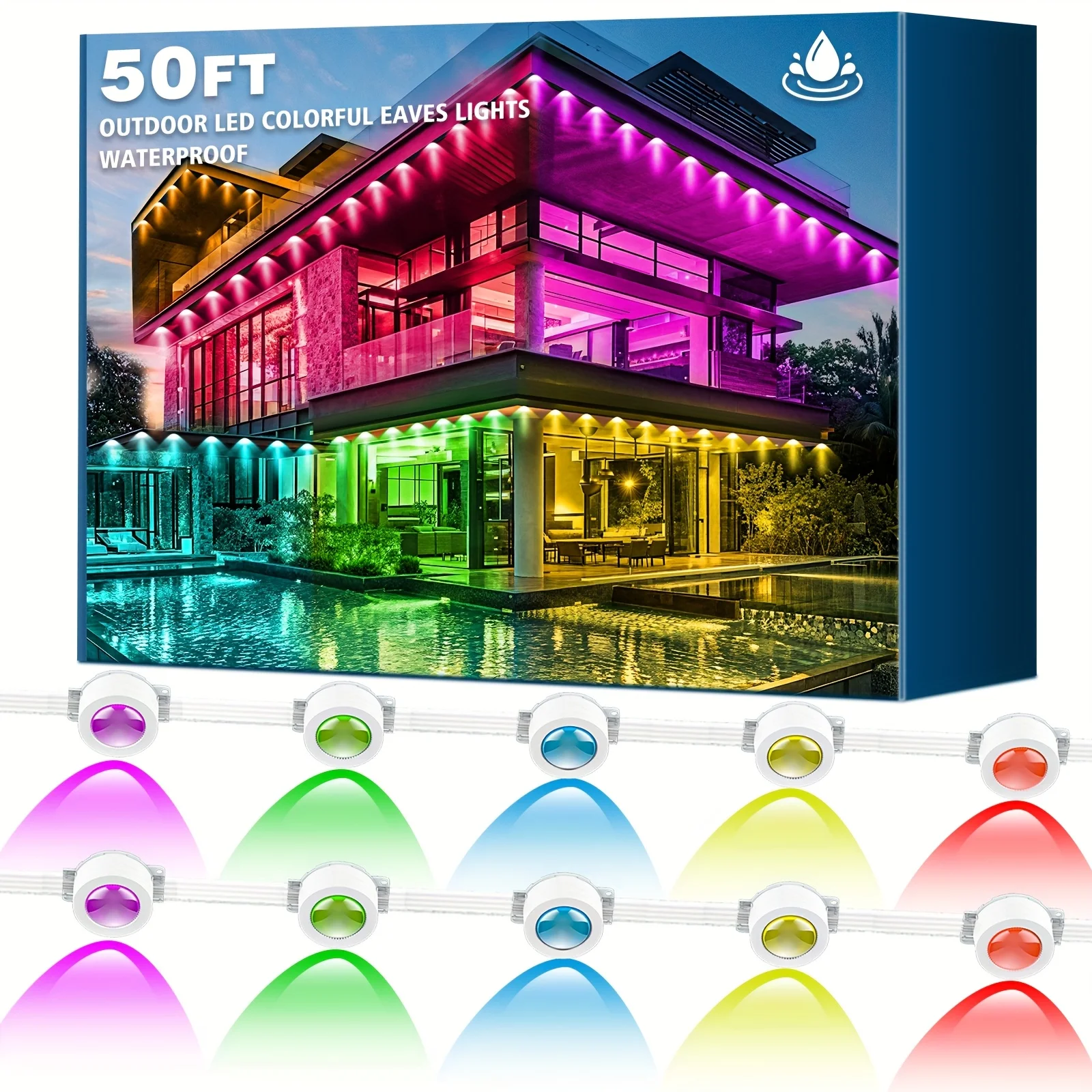 500 Feet, 250 Bulbs, IP67 Wate - Outdoor Lighting Bulbs 评论和价格