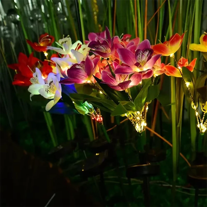 Solar Flower Lights Waterproof - Outdoor Lighting Yard Stakes 评论和价格